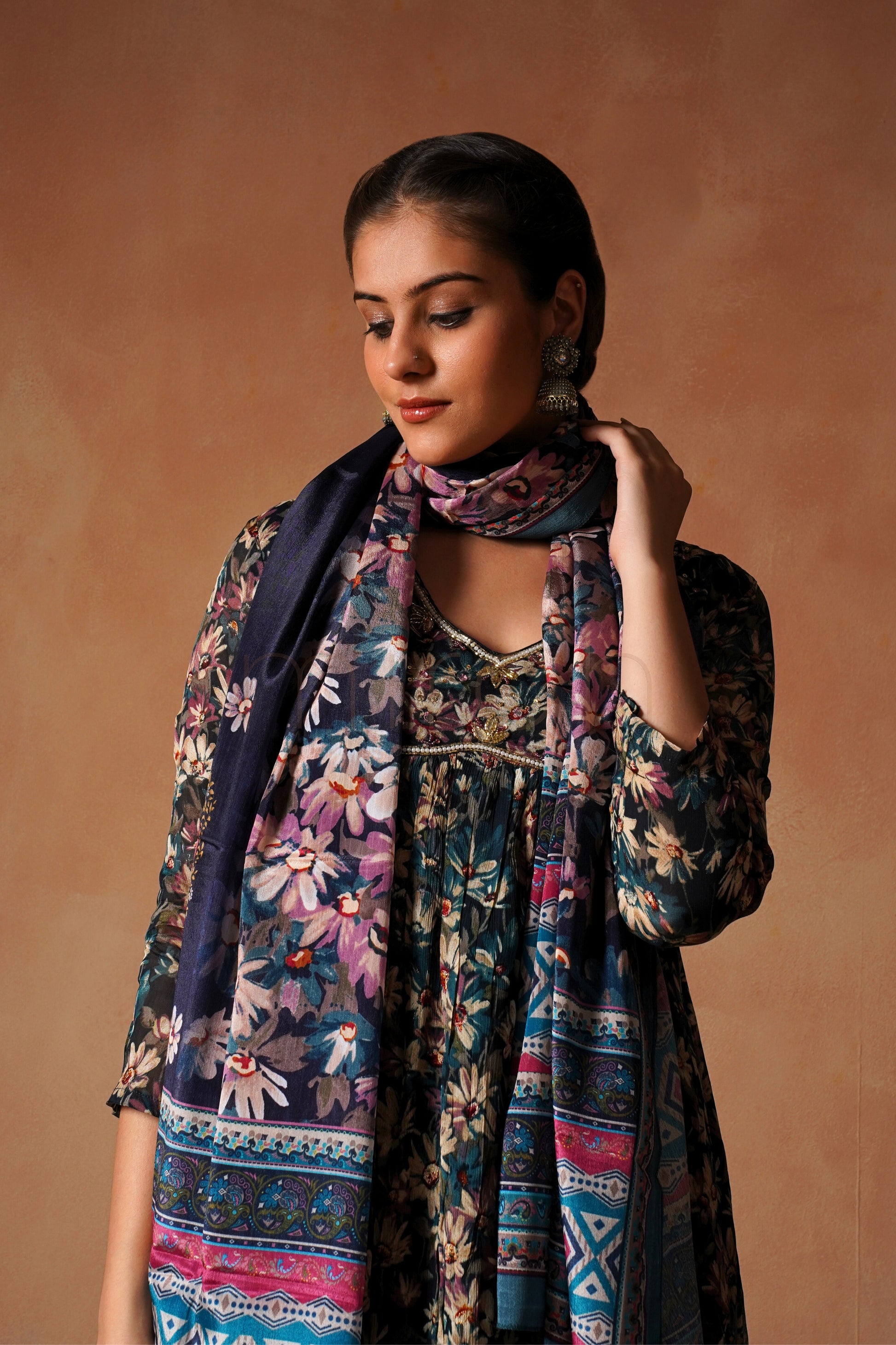 Mystic Bloom Alia Cut Suit Set in Chinon