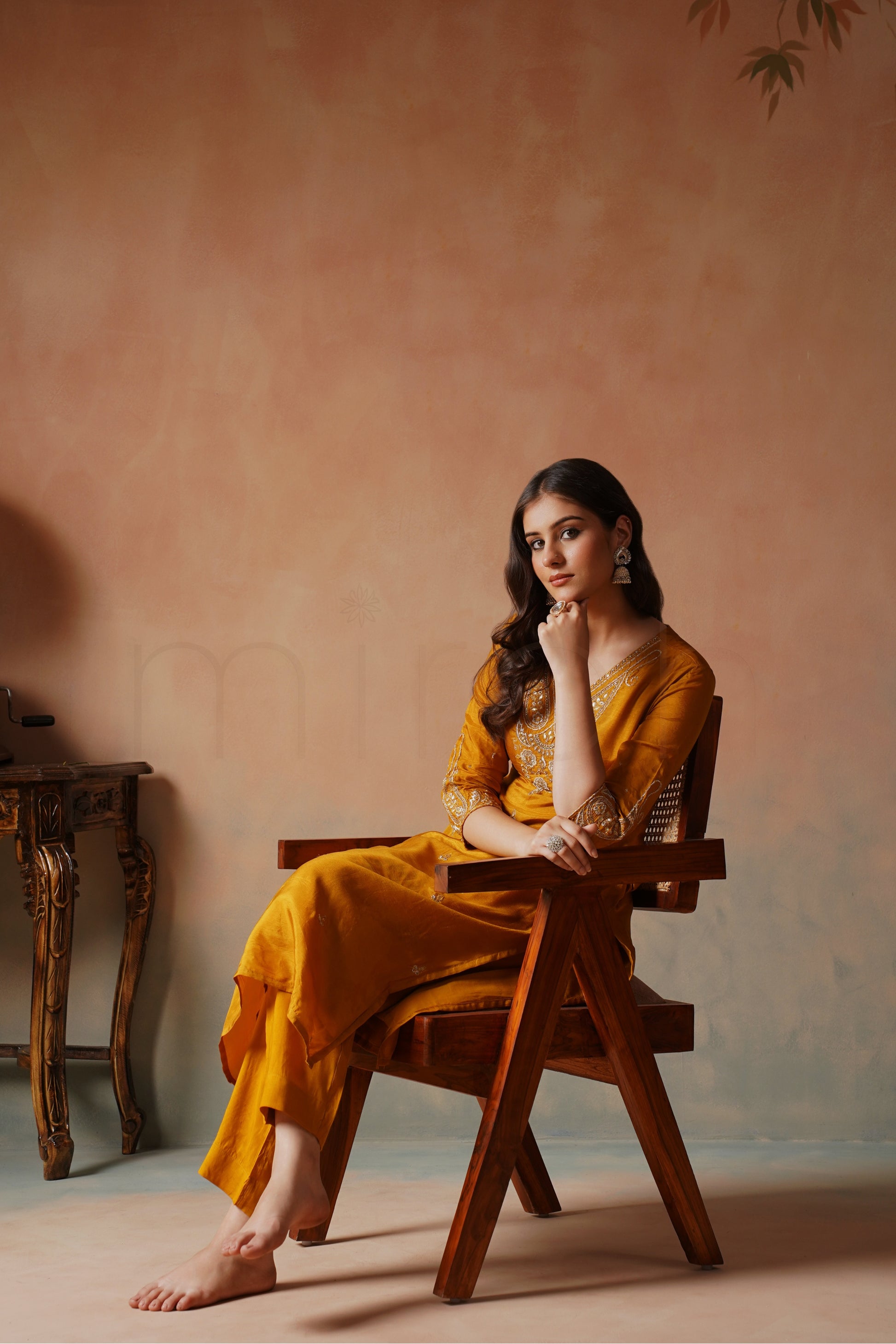 Marigold Radiance Silk Suit Set