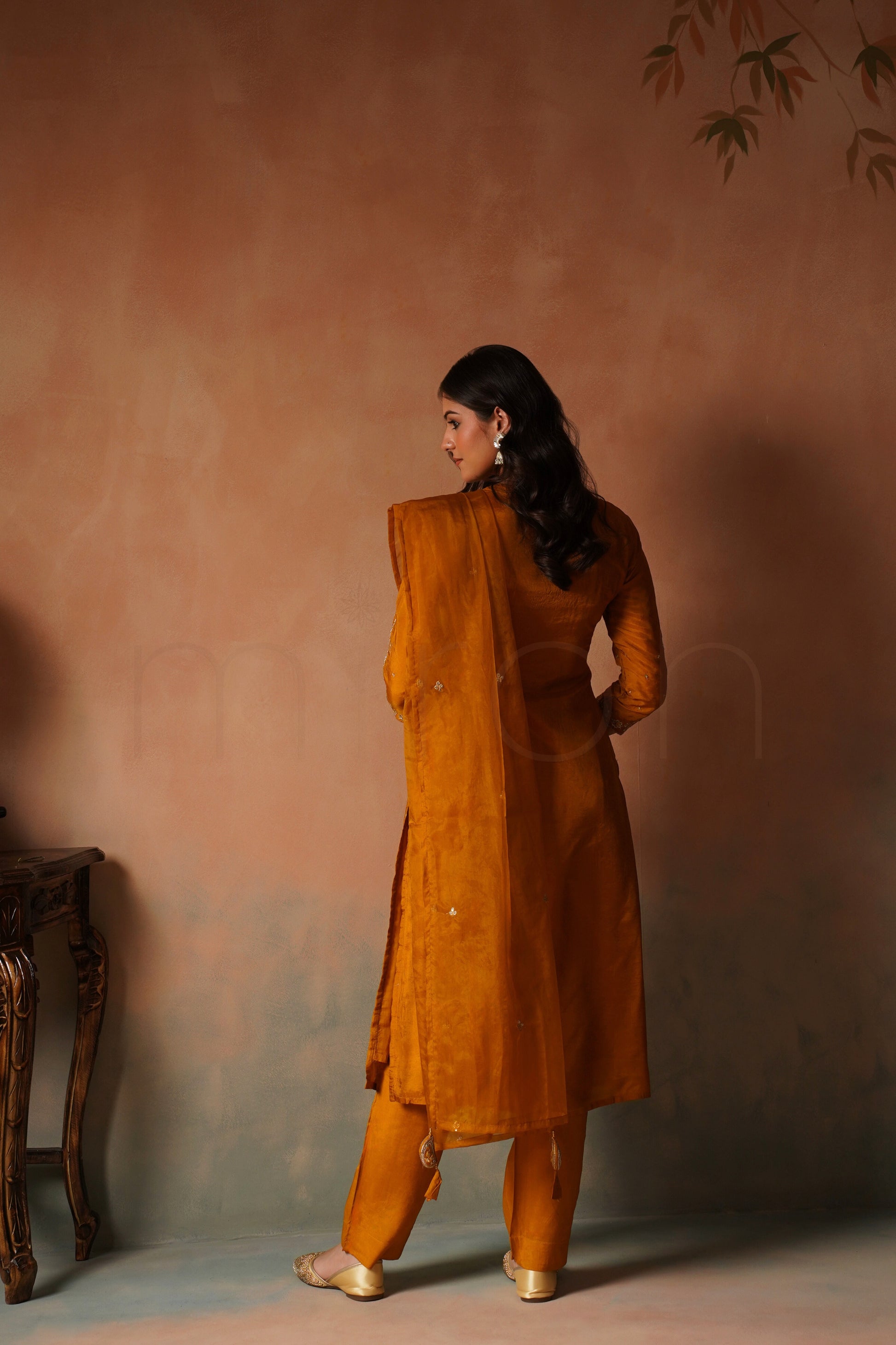 Marigold Radiance Silk Suit Set
